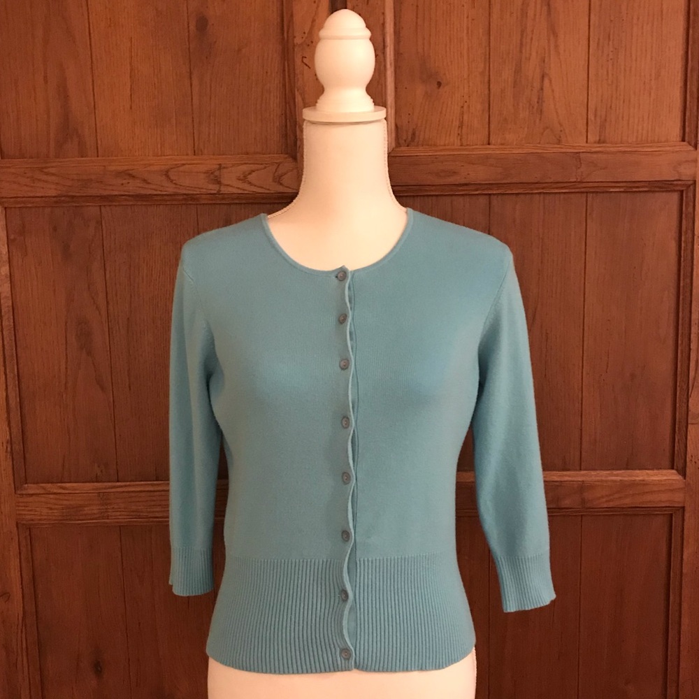 LOFT Turquoise cardigan
